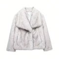 Elegant Faux Fur Women's Jacket - Cozy & Stylish