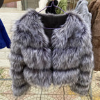 Elegant Faux Fur Coat - Luxurious Winter Warmth