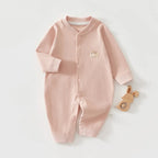 AYNIGIELL Baby Jumpsuit Spring and Autumn Sleepwear Pure Cotton Newborn Clothes 0-18 Months Newborn Boys and Girls Jumpsuit