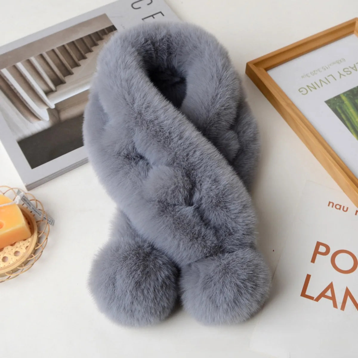 Plush Faux Rabbit Fur Winter Neck Warmer