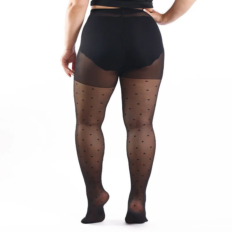 XL 2XL 3XL 4XL Meia-calça de tamanho grande anti-gancho resistente a rasgos super elástica ponto mágico meia-calça sem costura plus size nylons senhora