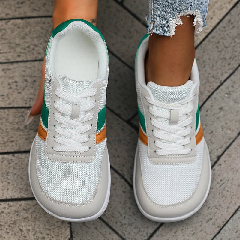 New Wide Toe Women Shoes Casual Versatile Soft Sole Wide Last Shoes Walking Sneakers Breathable Mesh Comfortable Barefoot Shoes