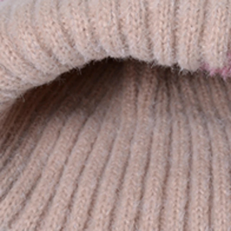 Xinbaoguan 100% acrylic 9971 winter thick and warm ear protection woolen hat with velvet scarf two-piece set knitted hat