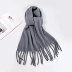 Luxurious Pink Cashmere-Feel Winter Scarf for Women