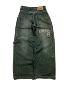 Embroidered Wing Pocket Boot Cut Jeans