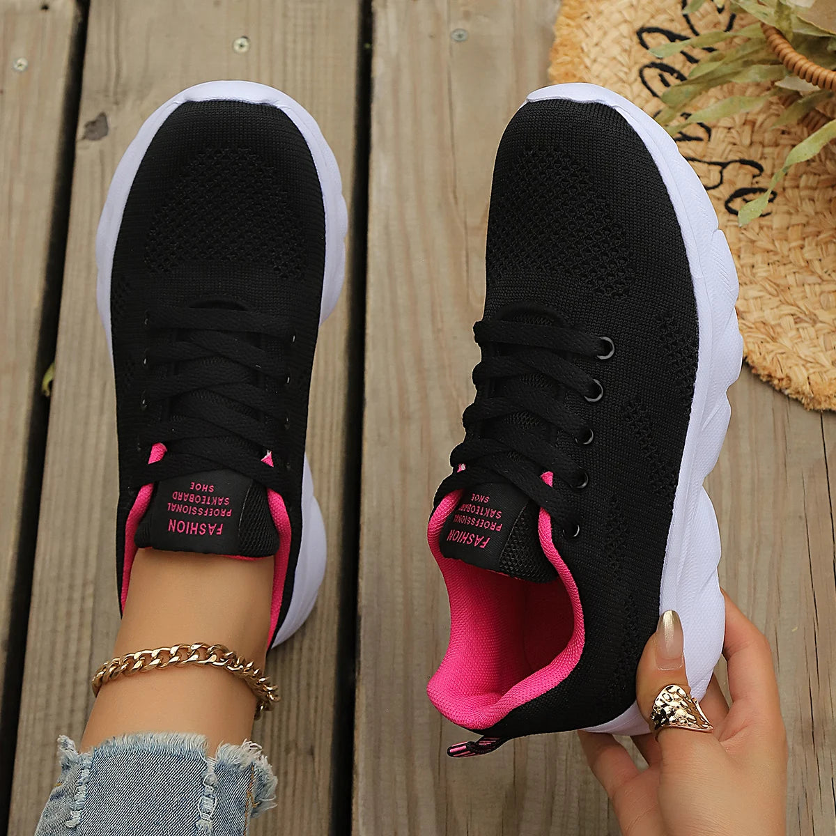 Women's Breathable Platform Running Sneakers