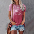 Chic Heart Print Oversized T-Shirt for Women