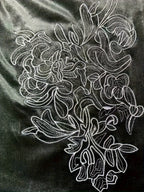 Blazer Feminino Elegante Vintage com Bordado Botânico - Jaqueta X-Shape de Um Botão, Lavável na Máquina, Traje de Outono/Inverno para Casamentos e Ocasiões Especiais (Comprimento Regular)