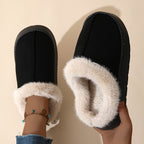 Chinelos Elegantes de Pelúcia para Mulher - Solas Macias e Quentes em EVA Acolchoada e Espessa com Forro de Pelúcia, Antiderrapantes e Confortáveis para Praia no Verão, Sapatos de Casa para Interior/Exterior em Todas as Estações em Cores Pastel e Neutras (Rosa, ) - Material EVA Durável e Fácil de Limpar