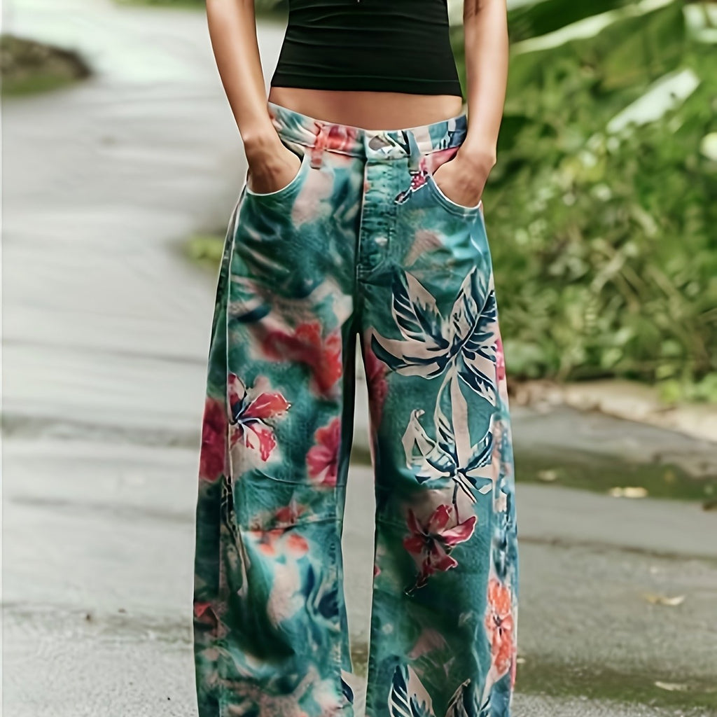 Blossom Breeze Wide-Leg Jeans
