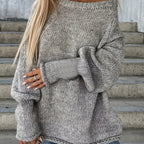 Plus Size Off-Shoulder Knit Sweater - Cozy and Stylish