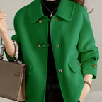 Timeless Pearl Button Tweed Blazer for Women