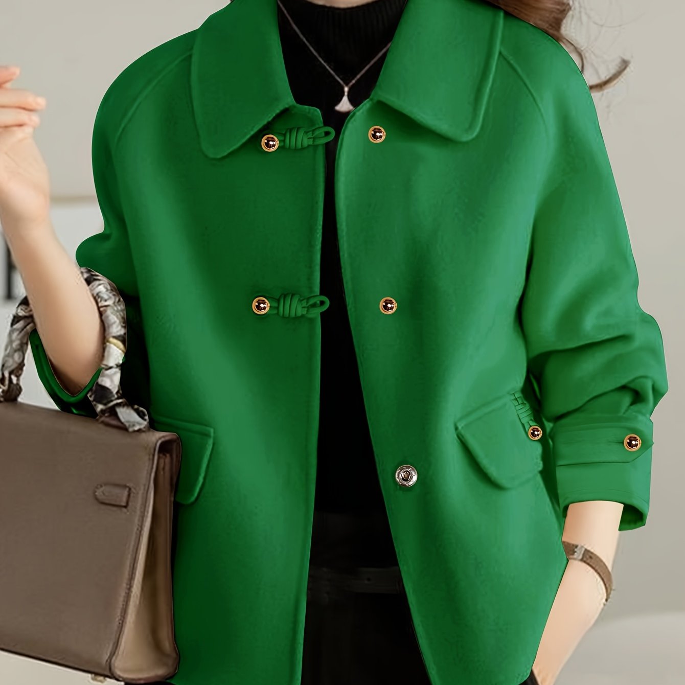 Timeless Pearl Button Tweed Blazer for Women