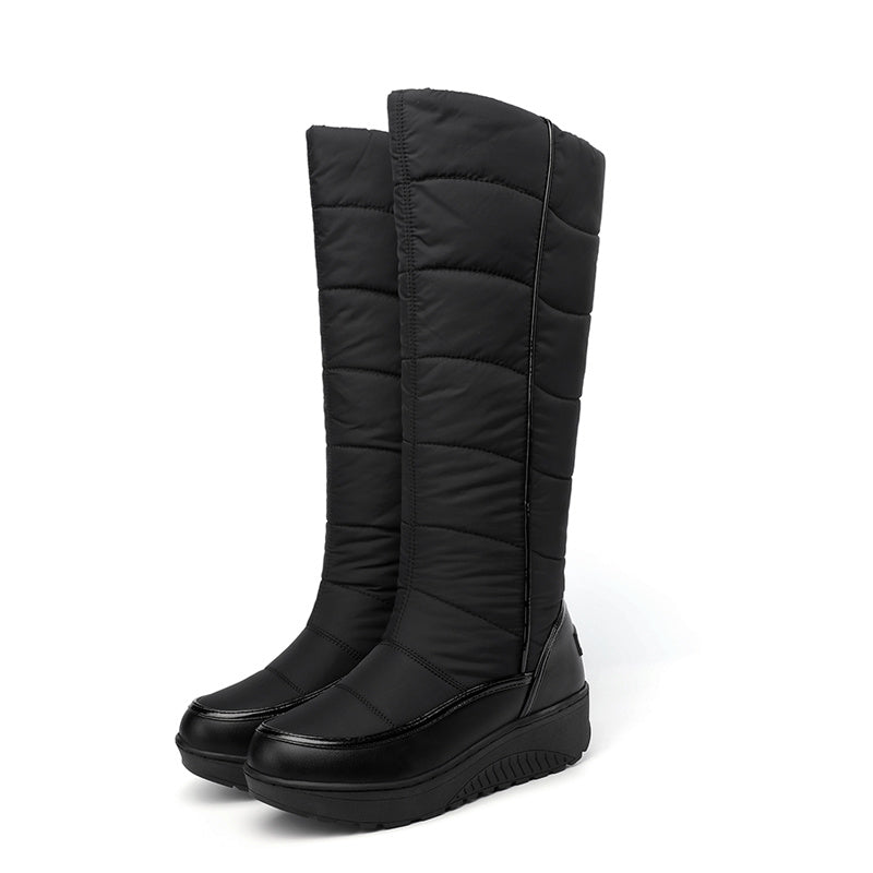 Chic Winter Boots - Warm Fleece Lined, Non-Slip Sole