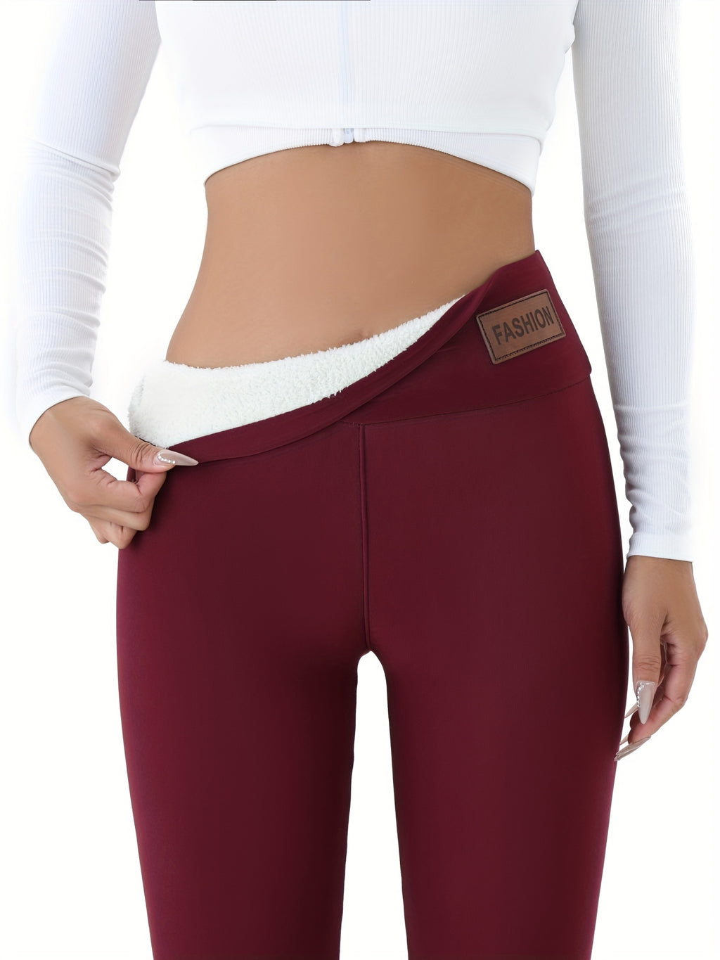Etiqueta de Moda de Outono e Inverno: Meia-calça Justa e Confortável, Roupa Esportiva Feminina Quente e Altamente Elástica