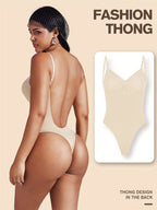 1 Peça Body Feminino Sem Costas com Controle de Barriga - Modelador Invisível e Sem Costura para Vestidos Internos & Casamento TE211