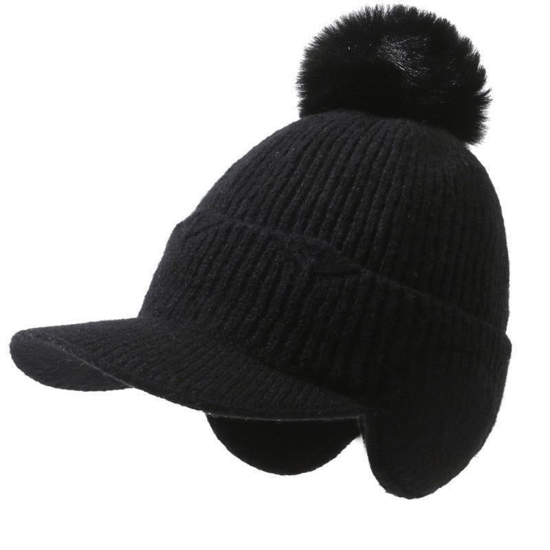 1 unidade de gorro de inverno unissexo EDIKO com pompom e abas para as orelhas, chapéu quente para proteção das orelhas ao ar livre, 100% material têxtil, lavável à mão
