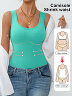 Vest de Controle Abdominal Feminino, Roupa Íntima Sem Mangas Confortável para Modelagem e Cintura Ajustada em Treinos