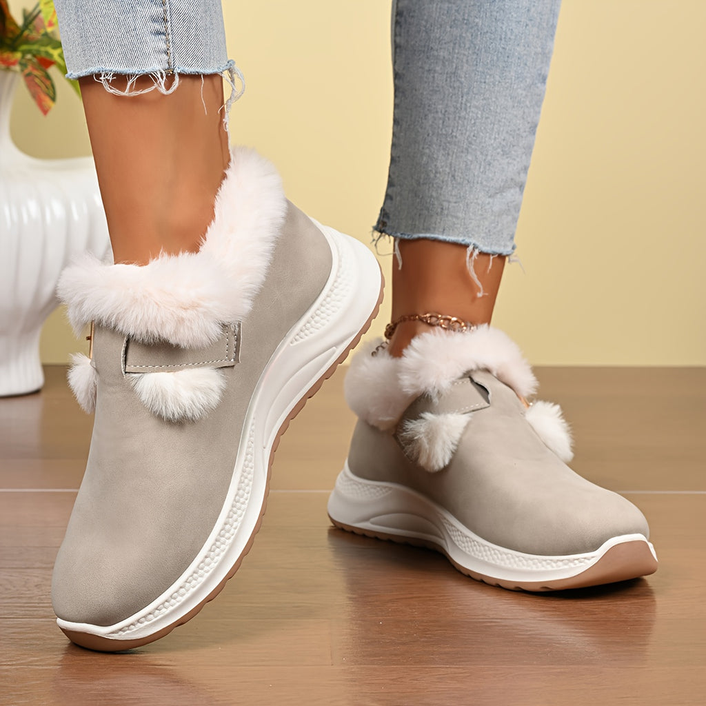 Botas de Neve de Inverno para Mulheres - Aconchegantes e Quentes com Bico Redondo, Sola Macia e PVC, Tamanhos Grandes (Larguras Amplas Disponíveis) para Gelo, Neve e Lama - Botas Casuais e Elegantes para Presentes de Natal, Atividades ao Ar Livre - Adequadas para xxx
