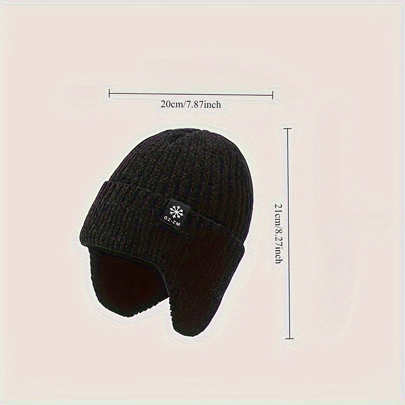 Gorro de Inverno Tricotado para Orelhas - Elástico, Respirável e Quente para Esportes, Caminhadas e Ciclismo ao Ar Livre