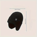 Gorro de Inverno Tricotado para Orelhas - Elástico, Respirável e Quente para Esportes, Caminhadas e Ciclismo ao Ar Livre