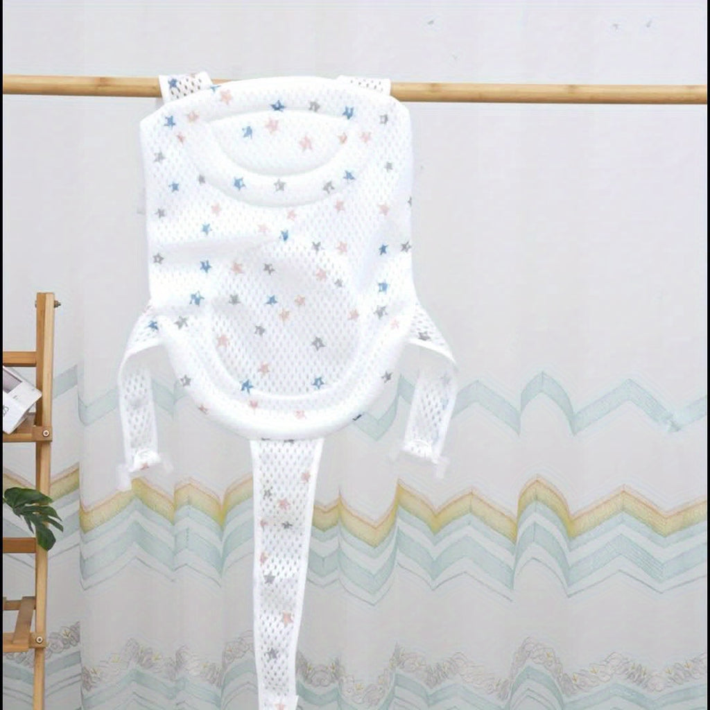 Sistema de Banho para Bebês com Rede Antiderrapante e Tapete de Suspensão - Estrutura para Banheira, Chuveiro, Spa - Auxílio de Banho (///) - Banho para Recém-Nascidos e 0-2 Anos