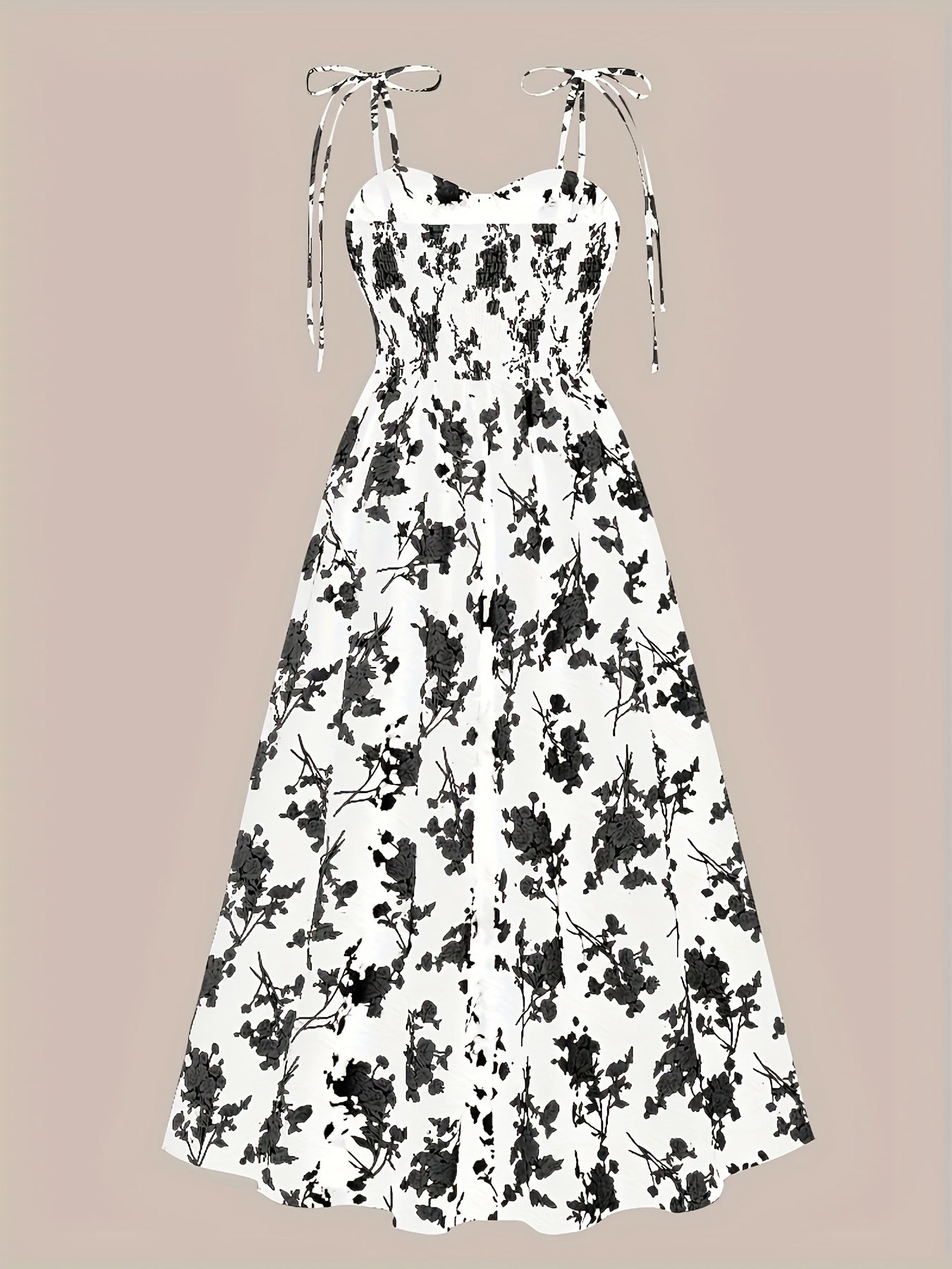 Vestido de praia sem mangas com estampa floral elegante para mulheres