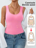 Vest de Controle Abdominal Feminino, Roupa Íntima Sem Mangas Confortável para Modelagem e Cintura Ajustada em Treinos
