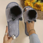 Women’s Moccasin Slippers with Synthetic Plush Lining