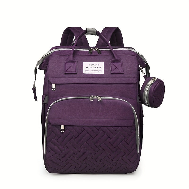 Mala de fraldas leve de grande capacidade para mulheres - Alças de ombro ajustáveis, vários compartimentos, fecho de correr e forro de poliéster para viagens, praia, férias - Cinza, Mala de fraldas, Transportador de acessórios de praia, Acessório de estilo para pais, Fecho de correr durável