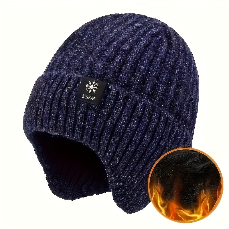 Gorro de Inverno Tricotado para Orelhas - Elástico, Respirável e Quente para Esportes, Caminhadas e Ciclismo ao Ar Livre