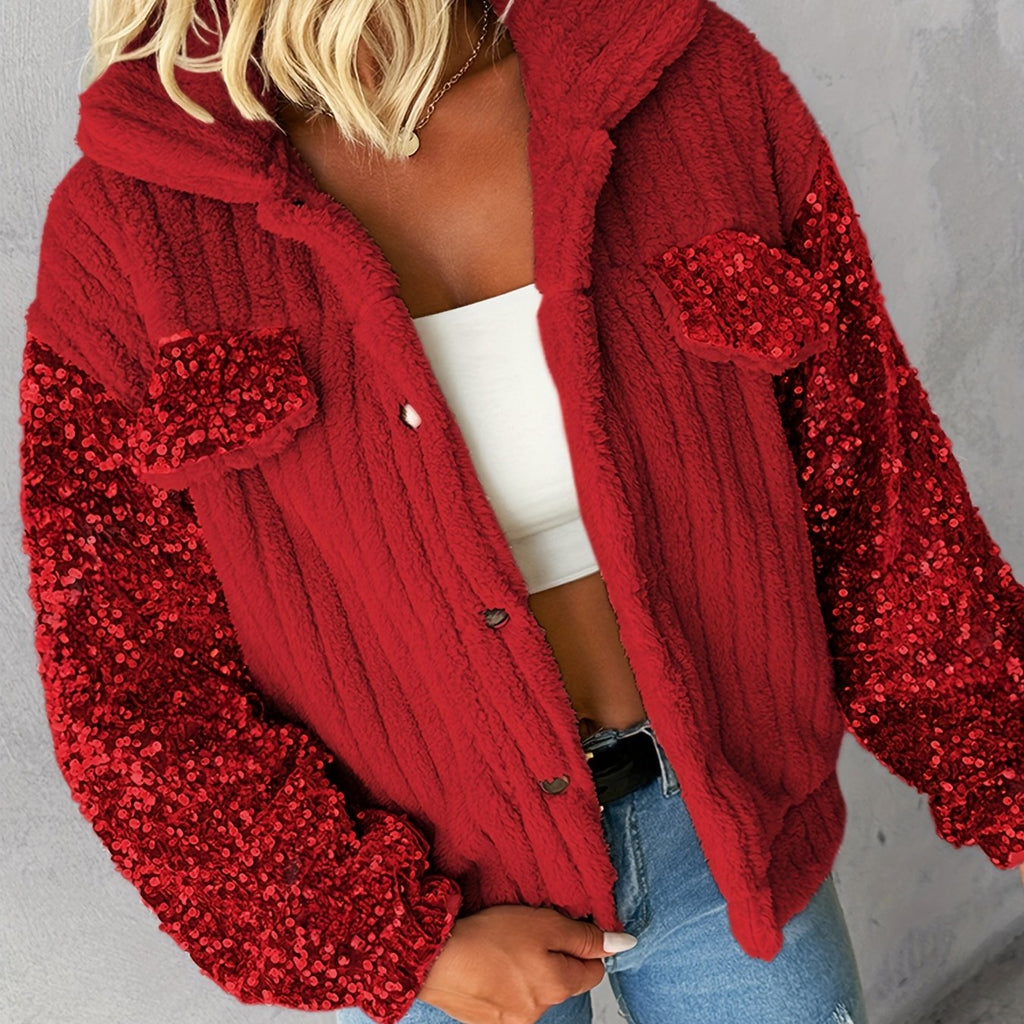 Women’s Plush Faux Fur Coat  - Winter Elegance