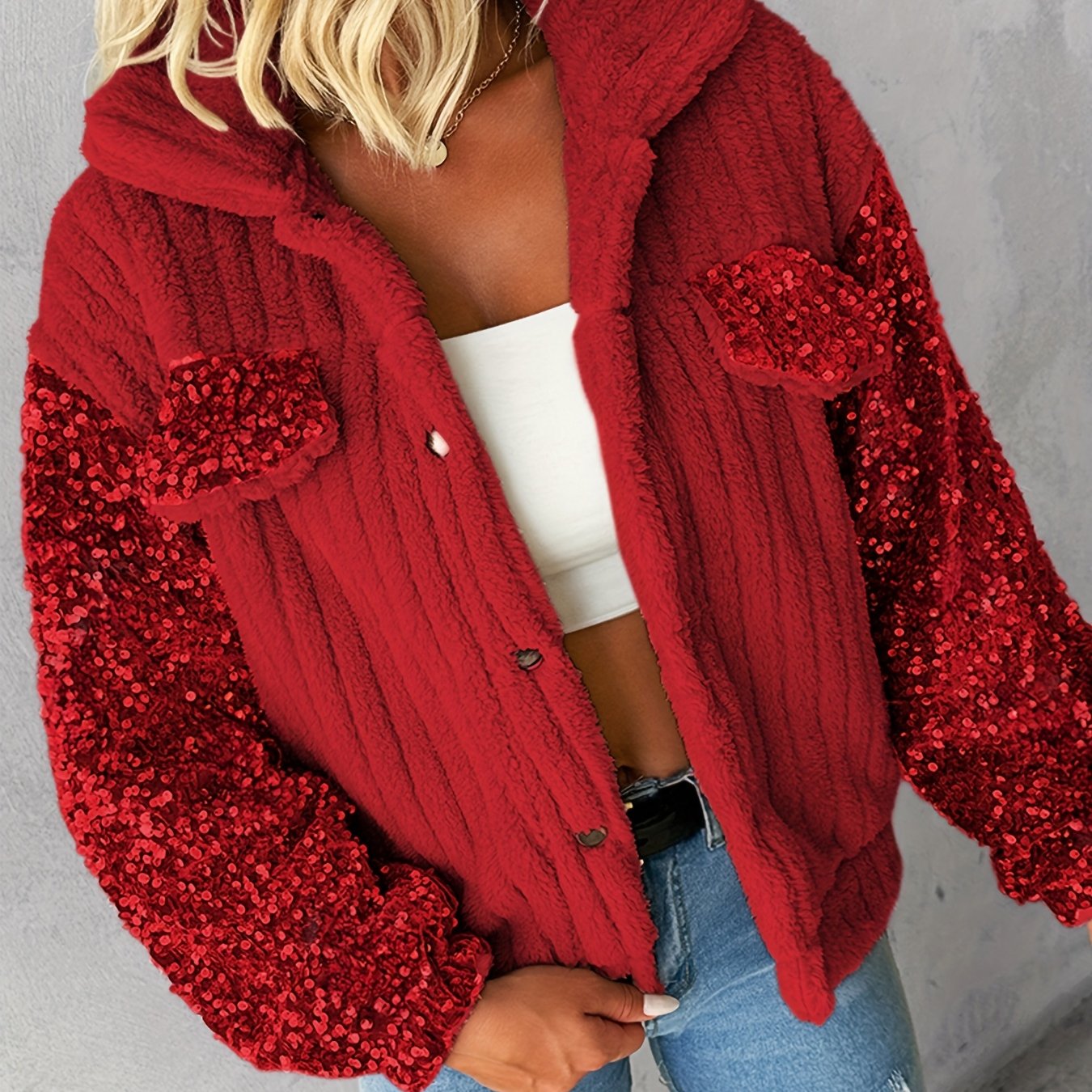 Women’s Plush Faux Fur Coat  - Winter Elegance