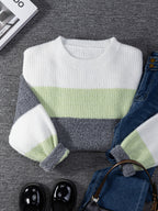 Tamanho Grande - Tamanho Grande, Suéter de Tamanho Grande para Mulheres - Bege/Elegante/Cinza/Branco/Preto/Castanho - Suéter de Manga Longa Não Elástico para Outono/Inverno - Escritório, Festa, Vestuário Diário - Tops Amigáveis para Corpos Curvos, Roupa de Inverno, Ajuste Relaxed, Material Aconchegante, Suéter de Malha Elegante, Amantes da Moda