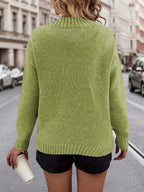 Blusa Casual de Gola V com Estampa em Contraste e Tecido Solto em Estoque