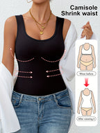 Vest de Controle Abdominal Feminino, Roupa Íntima Sem Mangas Confortável para Modelagem e Cintura Ajustada em Treinos