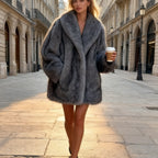 Elegant Faux Fur Winter Coat for Plus Size Women