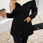 Elegant Hooded Women's Coat for Fall and Winter