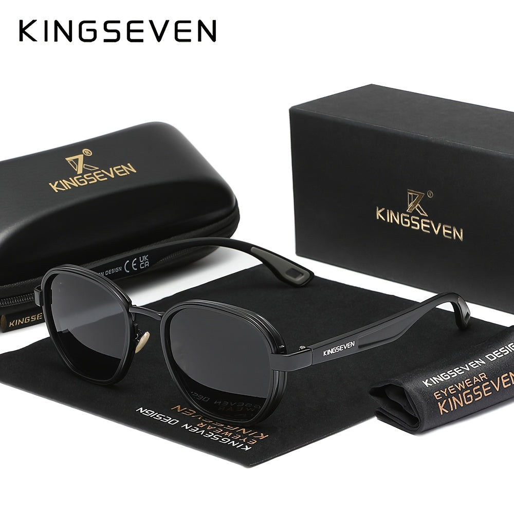 KINGSEVEN Design de Armação Redonda para Negócios, Adequada para Tendências de Moda Feminina, Armação Decorativa em Liga, Ideal para Uso Diário, Fotografia, Festas e Acessórios, Presente Exclusivo de Moda