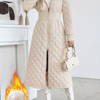 Elegant Quilted Long Coat - Warmth Meets Style