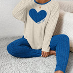 Elegant Heart Loungewear Set - Cozy Minimalist Design