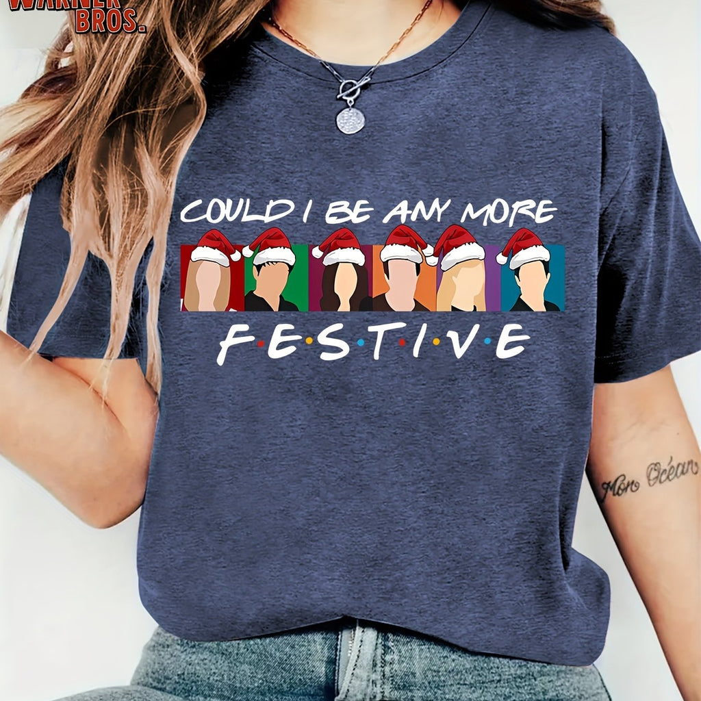 Festive Cartoon Christmas Women's T-Shirt