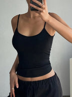 Top curto sexy sem costas para mulheres - Top branco sem alças de corte ajustado com detalhe de corte, peça versátil para todas as estações para camadas casuais ou elegantes, top elegante | Estilo top curto | Construção