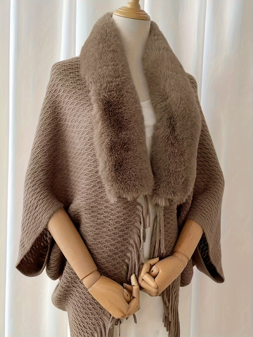 Xaile Elegante Assimétrico Feminino - Cachecol de Inverno Macio e Quente com Rosa Pastel/Roxo, Xaile Formal e para o Dia a Dia para Todas as Estações para Festas, Roupa Casual - Acessório de Moda Feminino de Fácil Cuidado, Acessório de Festa, Cobertura Elegante, Padrão Geométrico