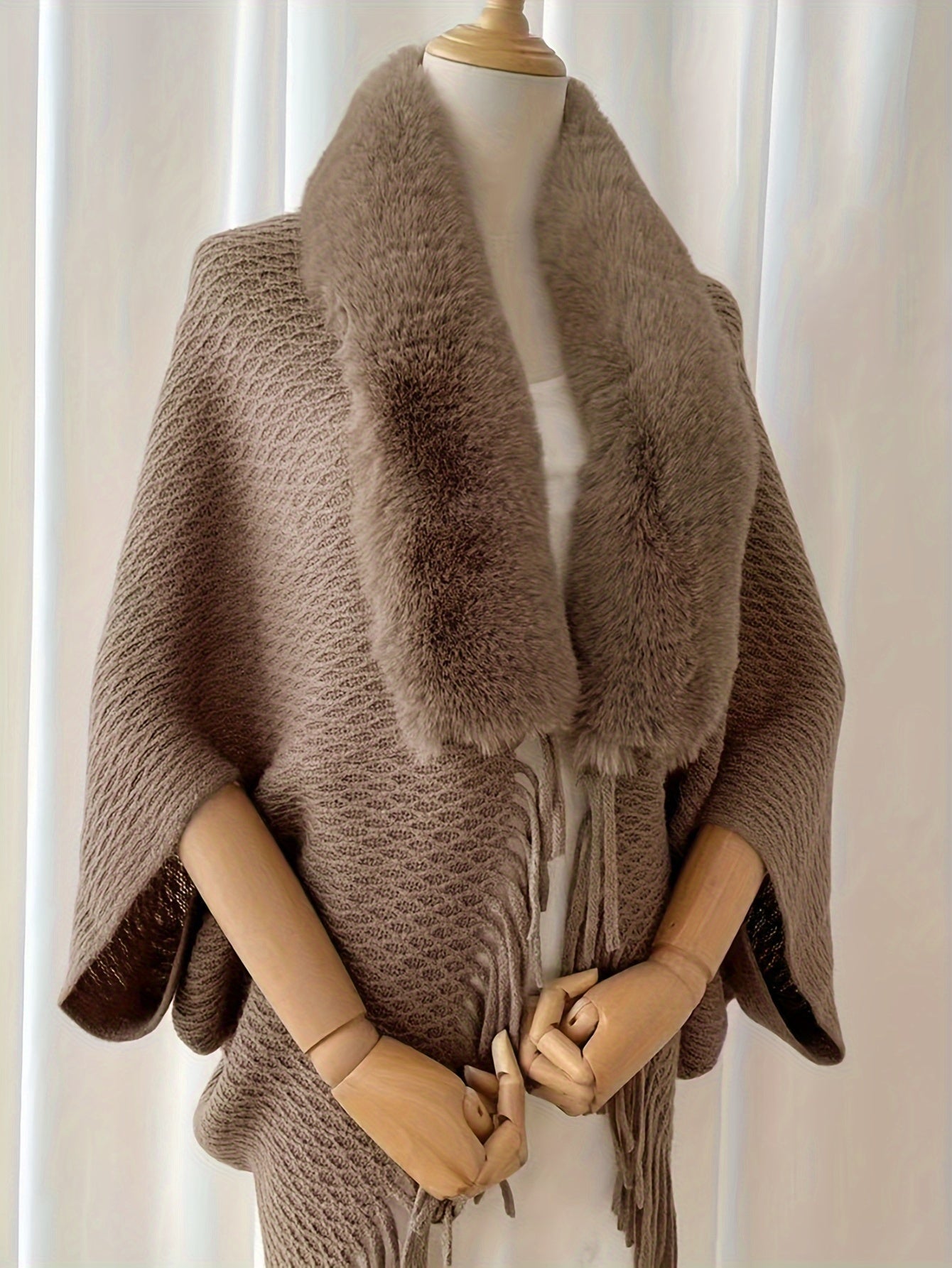 Xaile Elegante Assimétrico Feminino - Cachecol de Inverno Macio e Quente com Rosa Pastel/Roxo, Xaile Formal e para o Dia a Dia para Todas as Estações para Festas, Roupa Casual - Acessório de Moda Feminino de Fácil Cuidado, Acessório de Festa, Cobertura Elegante, Padrão Geométrico