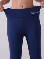 Conjunto de 2 leggings de cintura alta para mulher de tamanho grande, calças térmicas forradas com lã bordada, meias elásticas quentes de inverno, 88% poliéster 12% elastano, tecido de malha, cor sólida para todas as estações