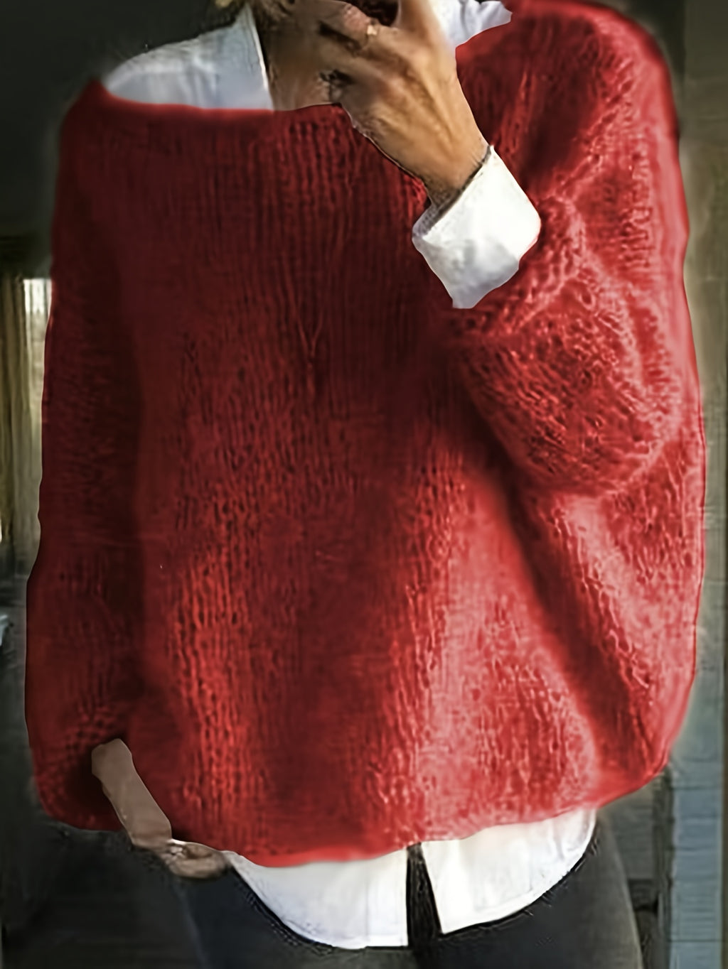 Casaco de Inverno Quente para Mulheres com Gola Barco e Ombro de Fora - Jaqueta de Gola de Manga Longa em Cor Sólida, Casual a Formal, Lavagem à Mão/Limpeza a Seco, Branco/Preto/Marinho/Bege, Blazer Versátil