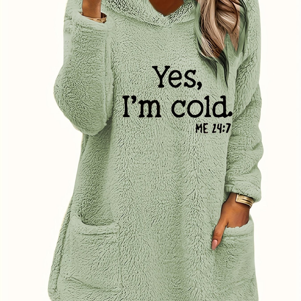 Cozy Teddy Bear Hoodie - Women's Fleece Pullover
