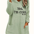 Cozy Teddy Bear Hoodie - Women's Fleece Pullover