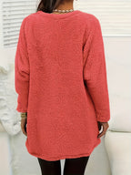 Camisola de Manga Comprida para Mulher com Forro de Lã Aconchegante e Estampado de Dente-de-Leão - Suave, Elástica e Casual para o Outono/Inverno, Laranja, Gola Redonda, Corte Normal, Roupa Casual|Top com Estampado de Dente-de-Leão|Tecido Elástico, Camisola e Camisola de Malha para Mulher, Camisola de Mulher, Camisolas de Mulher, Camisolas de Mulher Outono, roupa mulher inverno, camisolas mulher outono, camisola mulher outono